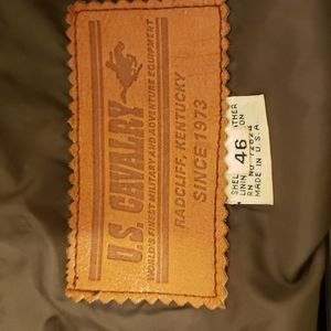 Vintage U.S. Cavalry 100% leather bomber jacket size 46